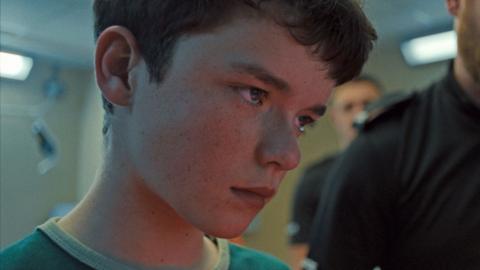 Owen Cooper as Jamie in a scene from Adolescence