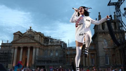 Katy Perry performing during the Blenheim Palace Festival at Blenheim Palace, W Wednesday July 1, 2026.