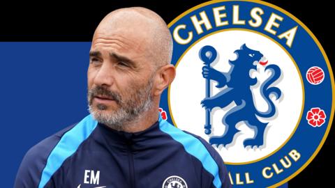 Enzo Maresca and the Chelsea club  crest