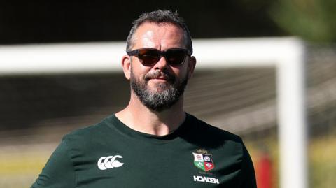 Andy Farrell pictured in British and Irish Lions training