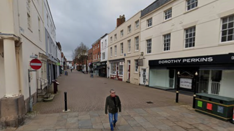 A Google street view image of Market Street in Lichfield where the attack took place