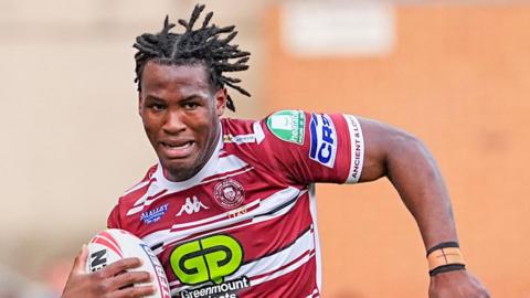 Junior Nsemba in action for Wigan Warriors