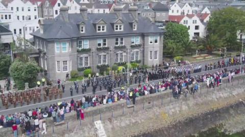 A military display in Guernsey marking the 80th Anniversary of the Liberation of the bailiwick.