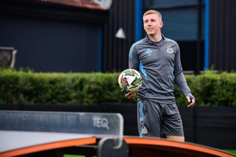 Matt Targett pictured during pre-season with Newcastle