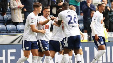Preston players celebrate