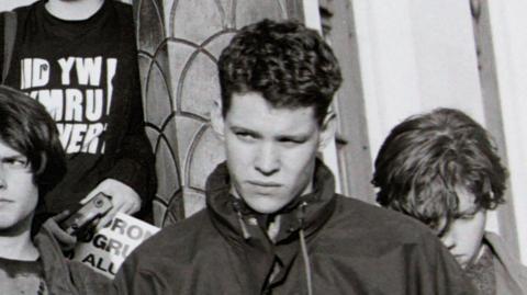A black and white picture of a young Run ap Iorwerth