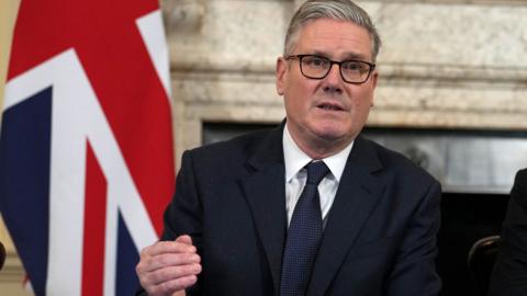 Prime Minister Sir Keir Starmer delivers remarks at the top of the Cabinet meeting on 24 February.