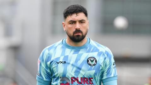 Nick Townsend in action for Newport County