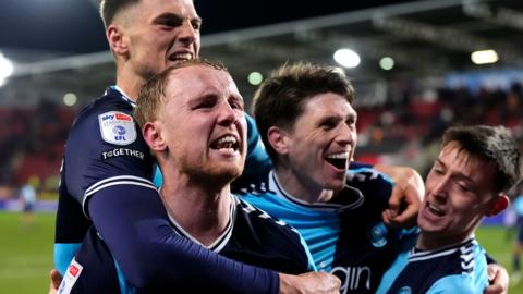 Wycombe celebrate goal