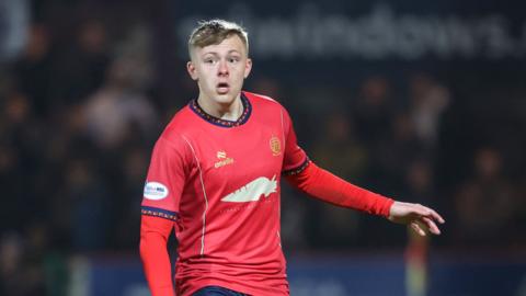 Luke Graham in action for Falkirk