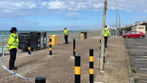 Police at Brighton seafront