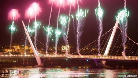 Fireworks at Londonderry.