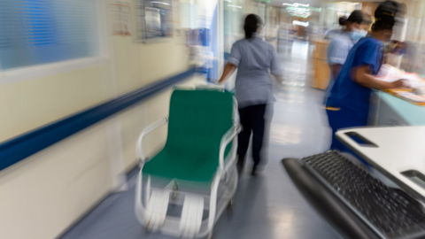 File photo of a general view of staff on a NHS hospital ward 