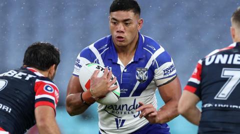Chris Patolo in action for Canterbury Bulldogs