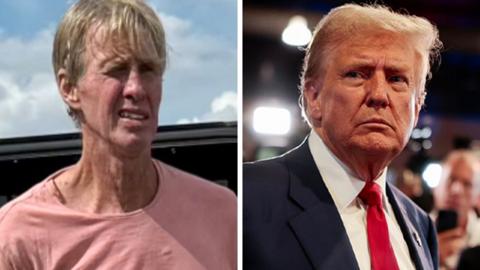 Ryan Routh (L) and Donald Trump (R)