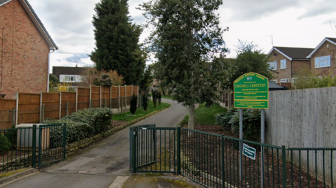 The entrance to Chilwell Cemetery.