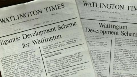 Two newspapers with headlines talking about the bypass.