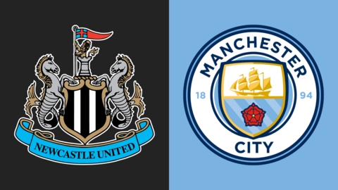 Newcastle United and Manchester City club badges