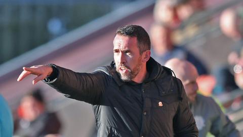 County Manager Christian Fuchs during his sides 0-0 draw with Fleetwood on Saturday.