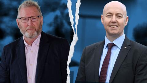 A composite showing Doug Beattie on the left and Jon Burrows on the right