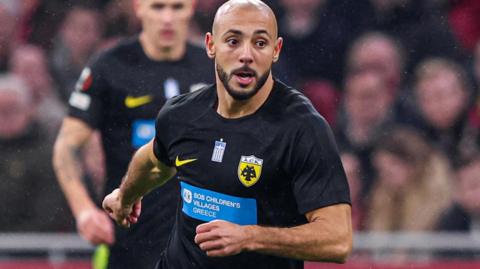 Nordin Amrabat in action for AEK Athens