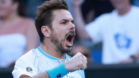Stan Wawrinka celebrates