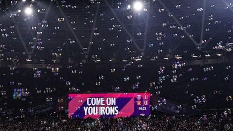 Bubbles in the air at London Stadium