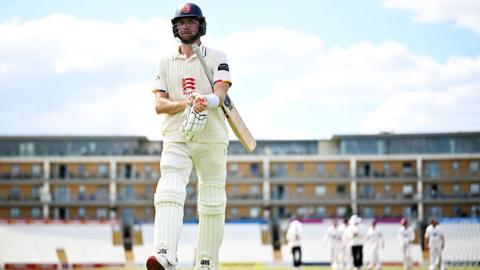 Sam Cook of Essex makes his way off at the end of the innings during Day Four of the Rothesay County Championship Division 1 match between Somerset and Essex