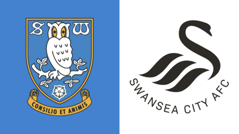 Side-by-side of Sheffield Wednesday and Swansea City club badges