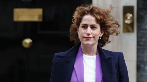 Victoria Atkins walking out of 10 Downing Street