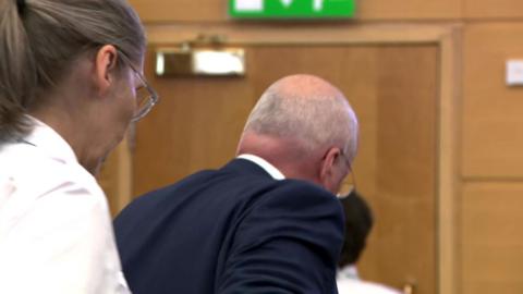 Peter Murrell leaves court