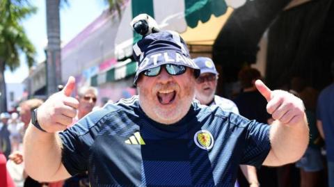 Image shows Scotland fan in Miami