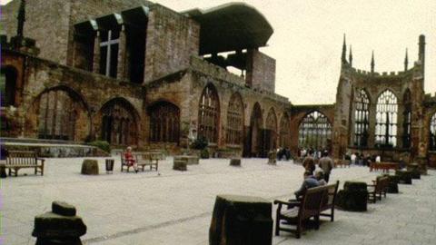 The Medieval Parish Church Cathedral of St Michael was one of the victims of a Luftwaffe attack on Coventry on 14 November 1940.