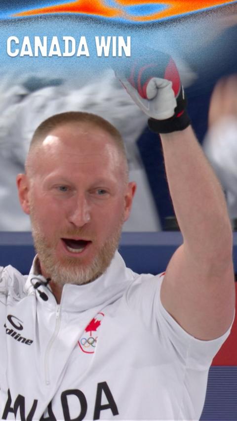 Brad Jacobs celebrates as Canada take gold in curling final
