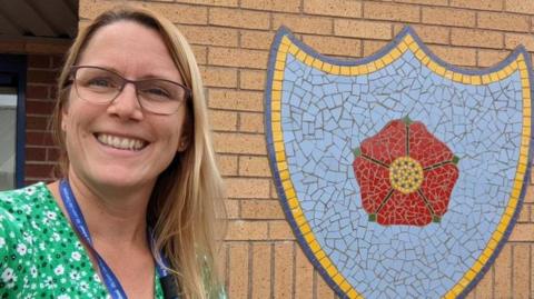 Helen Smart outside Worsley Mesnes County Primary where she was headteacher