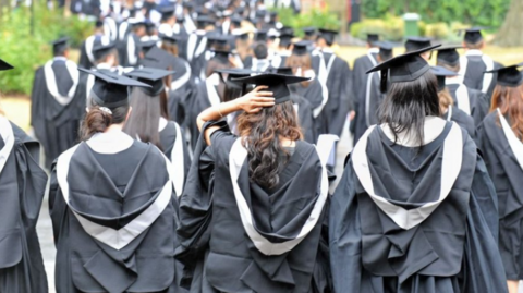 Anonymous University Graduates during graduation day