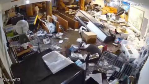 Floods swamping store in New Mexico. 