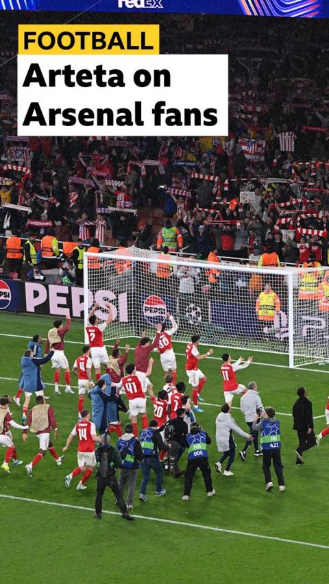 Arteta on Arsenal fans