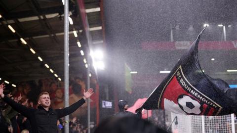 Bournemouth fan with flag