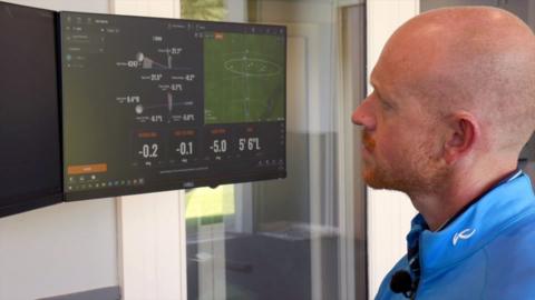 Fear a' coimhead ri sgrionaichean goilf