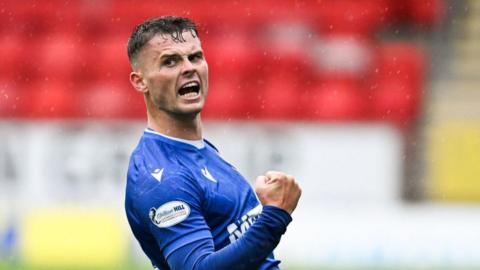 James McPake celebrates