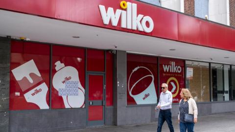 A closed down and empty retail space for the chain store Wilko,