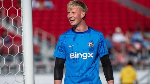 Eddie Beach on the pitch during Chelsea's pre-season tour in California