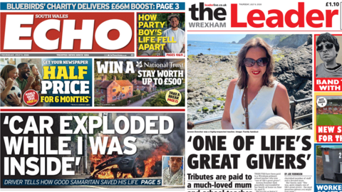South Wales Echo and Wrexham Leader newspapers