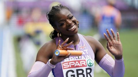 Asha Philip at the European Athletics Championships in Rome in 2024