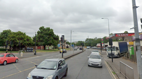 Image of busy road junction on North Road in Cardiff, on which the rape occured