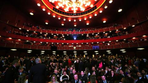 Audience members await screening of the documentary film Melania at The Kennedy Center on January 29, 2026