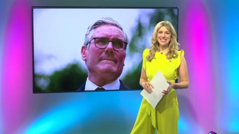 Jenny on the Newsround set