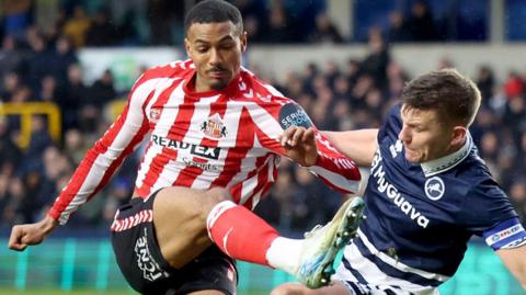 Sunderland's Wilson Isidor attempts a shot on goal