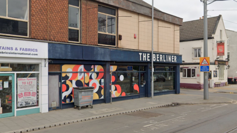 The frontage of The Berliner bar in Chilwell High Road